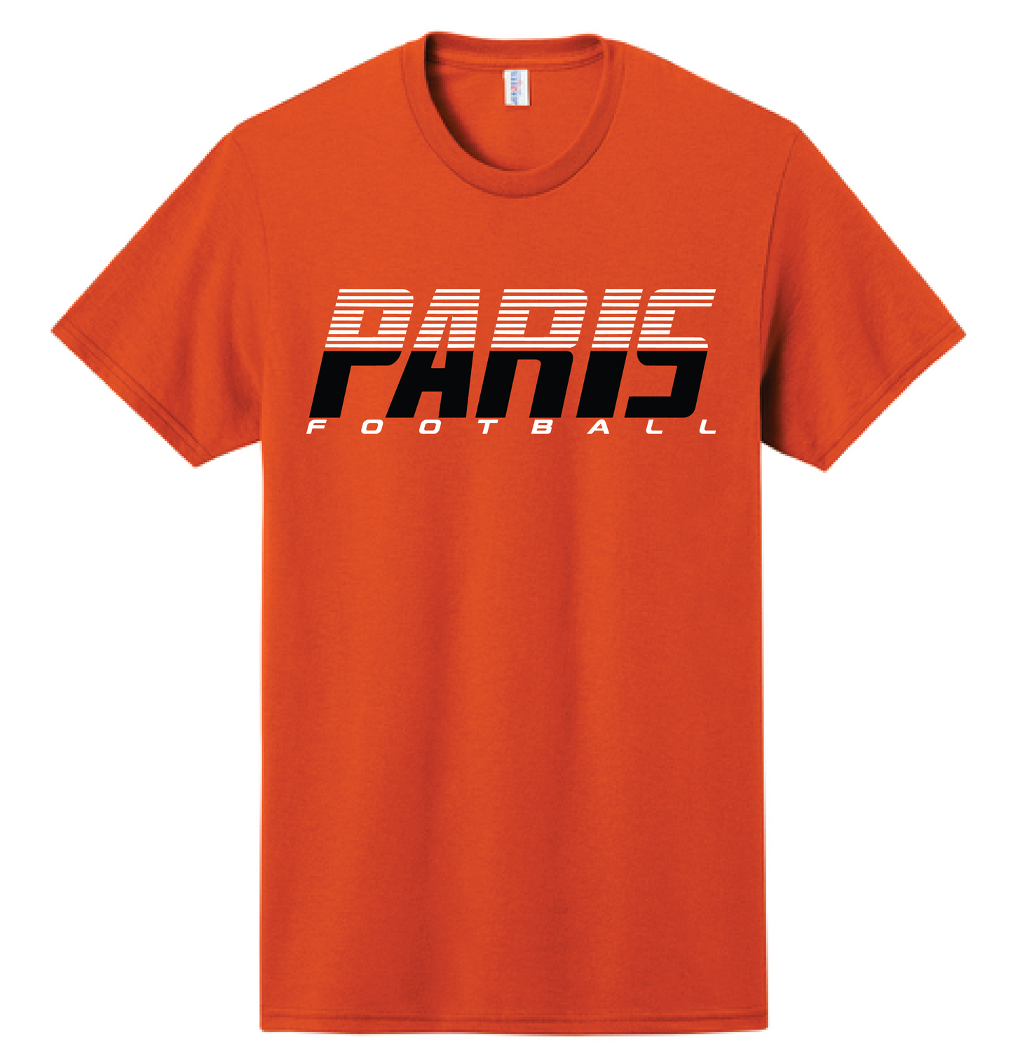 2026 Paris Tigers JFL Football-Orange Tee