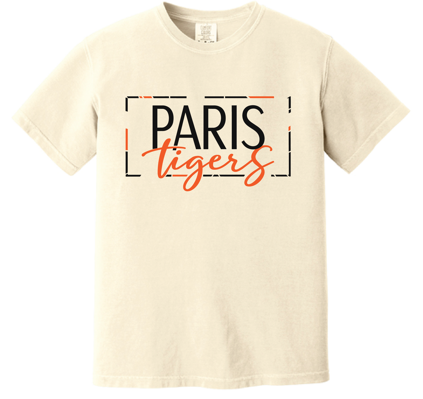 2026 Paris Tigers JFL Football-Comfort Colors Ivory Tee
