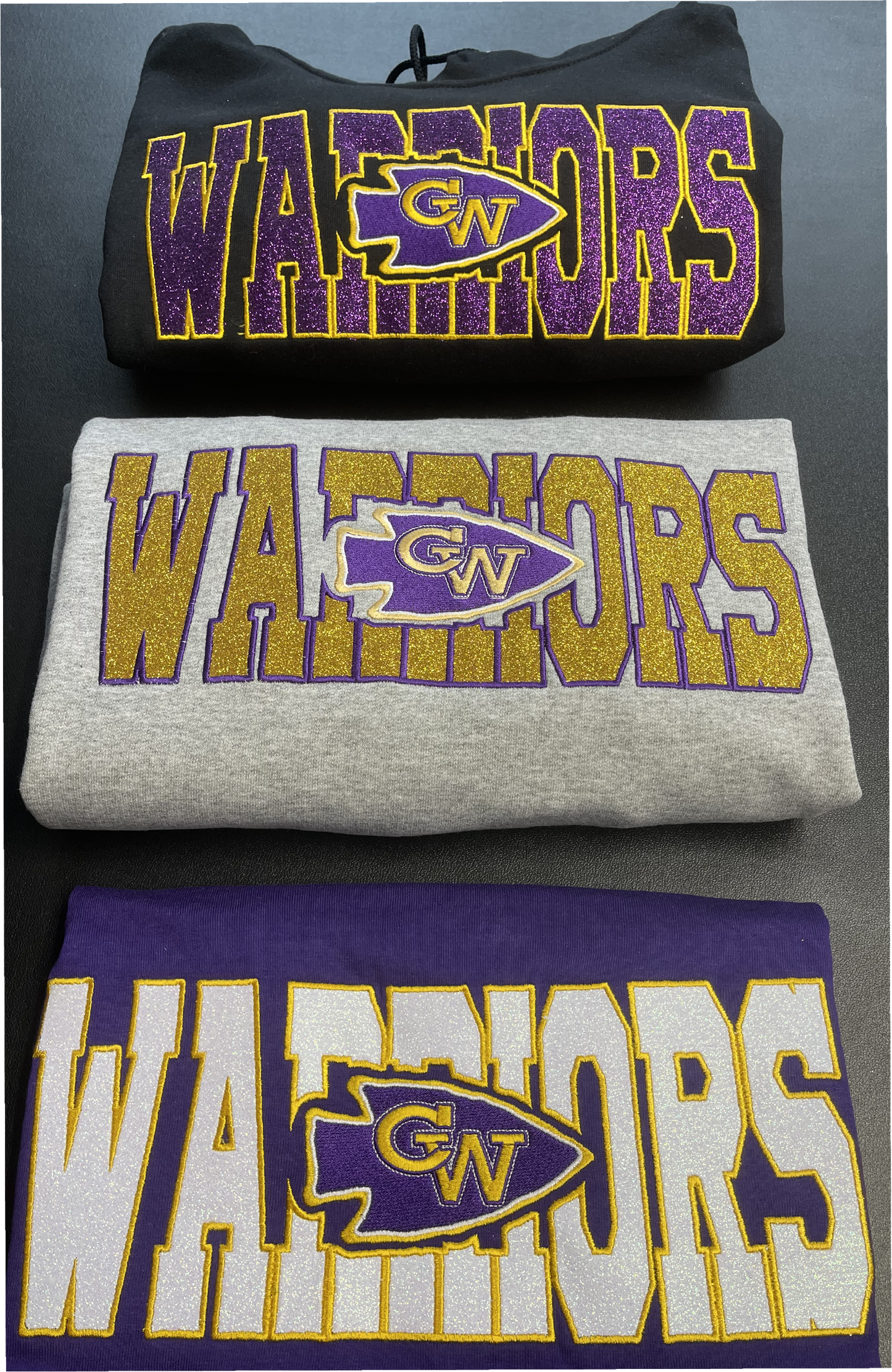 Warriors-Glitter/Embroidery Apparel