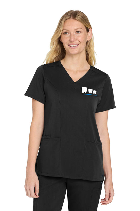 Casey Family Dental-Embroidered Wink® Women’s Premiere Flex™ V-Neck Top (please add name how you would like it embroidered in the box below) (Copy) (Copy) (Copy) (Copy)
