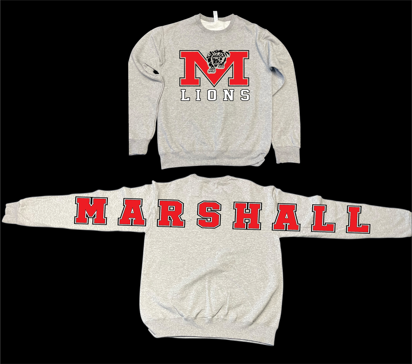 SCHOOL MASCOT LARGE PRINT CREWS-ALL PRINT WILL BE DISTRESSED. DUE TO HIGH DEMAND PLEASE ALLOW 10 BUSINESS DAYS FOR PRODUCTION BEFORE SHIPPED VIA UPS. PLEASE LEAVE YOUR CONTACT INFORMATION DURING CHECKOUT.