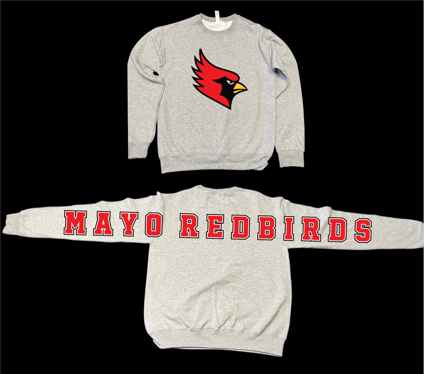 SCHOOL MASCOT LARGE PRINT CREWS-ALL PRINT WILL BE DISTRESSED. DUE TO HIGH DEMAND PLEASE ALLOW 10 BUSINESS DAYS FOR PRODUCTION BEFORE SHIPPED VIA UPS. PLEASE LEAVE YOUR CONTACT INFORMATION DURING CHECKOUT.