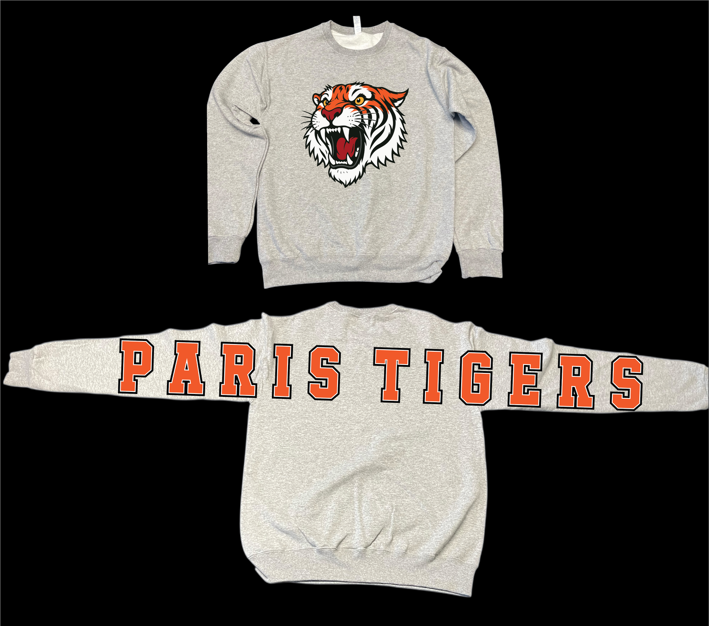 SCHOOL MASCOT LARGE PRINT CREWS-ALL PRINT WILL BE DISTRESSED. DUE TO HIGH DEMAND PLEASE ALLOW 10 BUSINESS DAYS FOR PRODUCTION BEFORE SHIPPED VIA UPS. PLEASE LEAVE YOUR CONTACT INFORMATION DURING CHECKOUT.